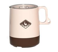 Genérico da caffè per campeggio, impugnatura antiscivolo, grande capacità, con coperchio, portatile, con coperchio, per viaggi e sport all'aria aperta, arrampicata, auto, ufficio, casa, acqua