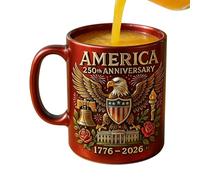 Generico Da Caffè Per Il 250° Compleanno - Commemorativa Patriottica Per Gli Anni Dal 1776 Al 2026, Da Caffè Celebrativa | Donne, Casa, Ufficio, Appartamento, Scuola, Aula, Ristorante, Bar