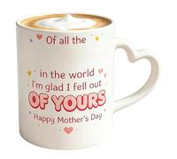 Generico da Caffè per Mamma - in Ceramica Creativa con Manico a Cuore | da Tè Decorazione per la Casa,per Compleanno San Natale Festa della Mamma Donne Amiche Sorella Figlia