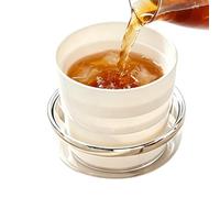 Generico Da Caffè Pieghevole | Bottiglia Leggera Portatile Pieghevole,Borraccia Da Viaggio E Trekking,Per Campeggio Outdoor Escursionismo Corsa Crociera Campo Estivo Ghiaccio Caffè Caldo Bere