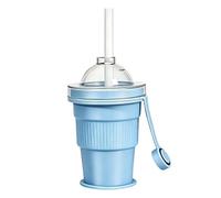 Generico Da Caffè Pieghevole,Contenitore Idratante Da 325 Ml Con Cannuccia - Bicchiere Da Viaggio Pieghevole In Silicone Per Acqua,Per Bibite Gassate Succhi Bevande Campeggio Spiaggia Bambini Adulti