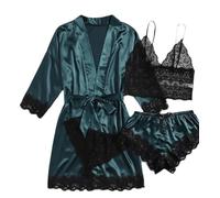 Generico da Donna a Pezzi con Pizzo Seducente e Trasparenza Set Comfortevole per la Notte Ideale in Autunno e Inverno per Relax Domestico