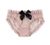 Generico da Donna Sexy con Mutandine di Pizzo con Slip di Lingerie di Mezzanotte con Fiocco Carino (L)