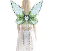 Generico Da Fata Per Bambini,Da Farfalla Gioco Di Ruolo Con Fiori E Foglie 3D | Costume Vestito Travestimento Accessorio per Ragazze Donne Bambini