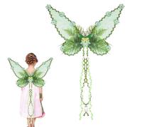 Generico da Fata Ragazze | Farfalla Per Travestimenti Con Fiori E Foglie 3D,Costume Vestito Travestimento Accessorio per Ragazze Donne Bambini