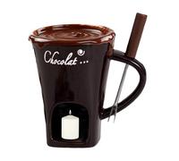 Generico da Fonduta al Cioccolato,Scaldafonduta in Ceramica Portatile | con Forchetta per Sciogliere Cioccolato | per Intingere Burro Dessert Bevanda Cena Matrimonio Festa Compleanno Festival