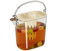 Generico da Frigorifero | 1200ml Chiara con Coperchio a Bocca Larga | per Succo con Coperchio per Frigorifero,per Casa Cucina Ufficio Campeggio Festa, Bevande Calde/Fredde come Tè, Caffè, Latte,