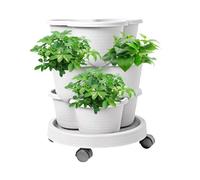 Generico da giardino verticale a 4 livelli, impilabile, con 16 piante, per erbe, fragole e cibo, con foro di supporto centrale, per giardinaggio interno ed esterno