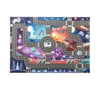 Generico Da Gioco Per Auto - Tappeti Con Mappa 83x57 Cm | Tappeto Per Bambini Antiscivolo Con Mappa Della Città Per Camera Da Della Sala Giochi, Tappeto Per Tappetino Per Auto