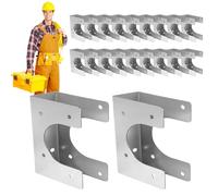 Generico da Montaggio Robusta - 20 Pezzi Scarpe Zincate per Riparazione Montanti | Piastra Tubi con Chiodi,per Strutture E Impianti in Edifici Commerciali E Residenziali