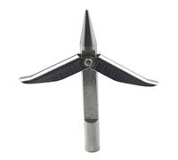 Generico da Pippo - Arpione da Pesca di Ricambio per Fucile subacqueo, Arbalete a Due Alette in Acciaio Inox con Passo a Vite Standard - Arpione Fucile Sub Professionale perforante ed Idrodinamico