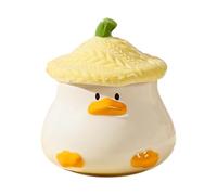 Generico Da Tè Con - Da Tè Divertente Con Novità Da 500 G Coperchio Per Cappello | Bicchieri In Ceramica Da Cartone Animato Da 400 Ml, Stoviglie Da 4,53x3,07 Pollici Manico Per Compleanno Di