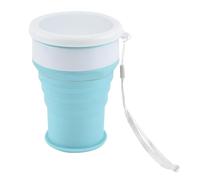 Generico da viaggio pieghevole in silicone da 350 ml, bottiglia d'acqua pieghevole portatile con coperchio, sportiva all'aperto riutilizzabile per campeggio, escursionismo, viaggio, tascabile