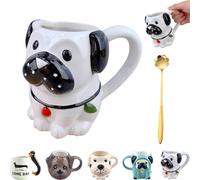 Generico Dachshund Mug Ceramic Dog Coffee Cup, Sausage Dog Mug with Handle, Cute Animal Drinking Cup 3D Hand Painted Water Cups Funny Gift for Dogs Lover