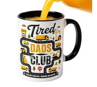 Generico Dad Coffee Cup - 330ml Ceramic, Car Map Pattern, Novelty Drinkware, Funny Ceramic Style | Birthday Giftware, Office Home Use For Men Women Adults Kids Family Kitchen Tea Breakfast