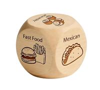 Generico Dado Decisionale Per Cibo - Gioco Divertente In Legno Portatile | Dado Cena Date Night Coppia | Regalo Per San Compleanno Natale Donne Uomini Casa Interno Esterno Ristorante
