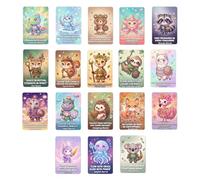 Generico Daily Affirmation Cards | 3.5In 18 Pieces Encouragement Quote Deck Animal Pattern Motivational Paper Cards for Mom Dad Sister Daughter Coworker Friends Family