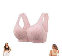 Generico Daisy Bras for Older Women, Posy Bra, Bras for Women No Underwire Front Closure, Stretchy Breathable, Zen Chic (Pink,38)