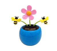 Genérico Dancing Flowers Ornament For Car - Solar Dancing Sunflower Toy, Solar Powered Car Dashboard Decor, Shaking Head Çar Ornaments For Dashboard, Three-Flower Śolar-Powered Blossom Ćar Ornament