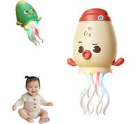Generico Dancing Squid Toy,Electric Dancing Octopus Toy,Squid Tummy Time Toys,Funny Octopus Toys With Dynamic Sound And Light,Crazy 8-Leg Auto-Dance Octopus,Suitable for All Children (White)