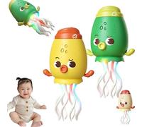 Generico Dancing Squid Toy,Electric Dancing Octopus Toy,Squid Tummy Time Toys,Funny Octopus Toys With Dynamic Sound And Light,Crazy 8-Leg Auto-Dance Octopus,Suitable for All Children (2PCS Yellow)
