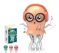Generico Dancing Squid Toy, Magic Dancing Octopus Toy, Smart Tentacle Explorer, With Led Light And Music, Crawling Dancing Automatic Obstacle Sensor (Orange)