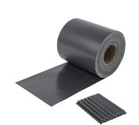 Generico Dark Grey PVC Waterproof Privacy Fence Screen Roll (19×3500cm) - Balcony Privacy Cover, Cuttable Fence Netting with 20 Clips, Outdoor Garden