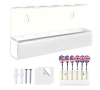 Generico Dart Holder Wall Mount - Clear Acrylic 6-Dart Capacity | Screw And Adhesive Installation | Multi-Slot Storage Organizer Rack For Indoor Game Rooms Bedroom Home Playroom Bar