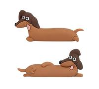Generico Dashboard Decor - Epoxy 2 Piece | Mini Dachshund Figurines Car Dashboard Ornaments Set | Cute Dog Statue Desk Shelf Office Computer Monitor Home Interior Decoration Party Favor Use