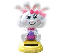 Generico Dashboard Decorations, Cute Solar Powered Swinging Bunny Ornament, Car Dashboard Swinging Decor for Desk Office Home Women Men Bookshelf Table Display Cute Interior Accessory