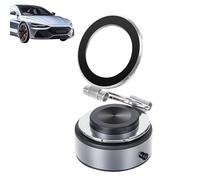 Generico Dashboard Phone Mount, Magnetic Smartphone Holder, 6.69x2.52x2.52 Inches 360° Rotating Zinc Alloy, Suction Cup Bracket for Navigation Video Call Vlogging Road Trip, Black Silver