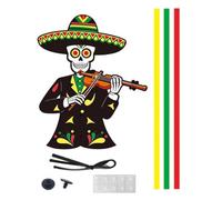 Generico Day of The Dead Ornaments - Skeleton Decoration with Tassel