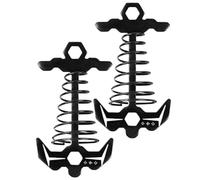 Generico Deck Tie Down Anchors - Windproof Aluminum Fishbone, Spring Loaded Plank Peg, No Drill Tent Tensioner, Secure Board Hook, Portable Hiking Gear, Stable Camping Support | For Men