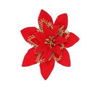Generico decoración del árbol Flores accesorios adornos Flor 20cm Flor Roja para decoraciones de Fiesta NavidadDesign Intelligente