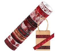 Generico Decorating Tape Halloween, Bloody Wall Stickers, Transparent Adhesive Trim, 16.4ft Border Roll, for Paper Crafts, Laptops, Glasses, Tables, Adults, Scrapbooks, 3.6mmx0.14 inches