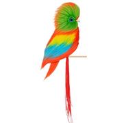 Generico Decorative Birds - Vibrant Exotic Bird Ornaments, Hand Painted Realistic Tropical Parrot with Flexible Clip Function, Ideal for Tree Branches Indoor Outdoor Garden Patio Balcony Yard Decor