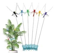 Generico Decorative Fake Dragonflies, 6 Piece Reusable Decor, 9.45x6.69 Inches Dragonflies with Lightweight Material, Garden Dragonfly Set, Outdoor Garden Decor with Colorful Design, Bird and Wasp