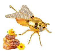 Generico Decorative Honey Jar | Honey Container with Spoon Bee Shaped Transparent Kitchen Gadgets for Breakfast Kitchen Food Prep Baking Cake Holiday Birthday Party Flour Salt Sugar Loose Tea