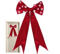 Generico Decorative Red Bows Tree Top Ornament | Valentines Day Bow - Red Giant Valentines Home Decor for Home Wall Door Cabinet Living Room Bedroom Holiday Wedding