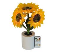 Generico Decorative Sunflower Dimmable Lamp - 3-Color Touch Control Ambient Light With Twinkling Effect | Romantic Realistic 3D Flower Nightlight - Uniquê Valentine's Day Or Gift For Her