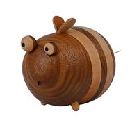 Generico Decorative Toothpick Holder with Bee Design, Wooden Toothpick Box with 150 Toothpicks, Desk Organizer and Storage Dispenser for Home and Office