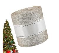 Generico Decorativi per Il Natale | Fascia Intrecciata da 1,98 Metri,Nastro da Regalo Color Champagne - per L'Incarto dei Regali La Decorazione 'Albero I Fiocchi Le Ghirlande E I Mazzi di Fiori
