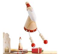 Generico Decorazione A Forma Di Statuetta Per Il Natale,Scultura Vintage Delle Feste | Statuina Rustica In Legno Per Natale | Per Credenza Scrivania Libreria Mensola