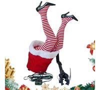 Generico Decorazione 'Albero di Natale - Ornamento delle Gambe di novità, bizzarri Stivali per Le Vacanze | Figurine uniche del Piede stagionale Che Umorismo Eleganza Umorismo Scintillio