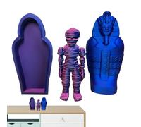 Generico Decorazione Antico Egitto - Statue Mummia Egizia | Scultura 3D con Giunti Mobili e Sarcofago Decorativo per Display Scrivanie Decorazioni Domestiche e Feste