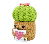 Generico Decorazione Cactus All'uncinetto - Cactus Artistico All'Uncinetto Positivo - Decorazione Ispirazionale per Scrivania Camera da Letto Salotto Regalo Completo Casa