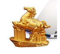 Generico Decorazione Cavallo - Statua Simbolo Della 2026, Statuetta In Lega Premium | Pezzo Di Artigianato Artistico Da 7,8×8,3 Cm, Corpo Liscio Color Oro, Mini Decorazione Elegante Per, La C