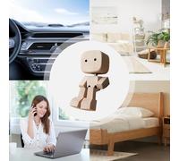 Generico Decorazione Da Cruscotto Uomo Di Legno Dondolante,Decorazione Artigianale Per Auto Con Movimento | Accessorio Vettura, Oggetto Decorativo Per Salotto Camera Da Letto Casa Auto SUV Camion
