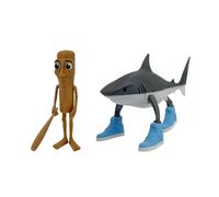 Generico Decorazione da scrivania Tung Tung Tung Sahur, divertente statuetta del meme italiano Tung Sahur Brainrot, statua stampata in 3D del bombardiere di coccodrillo Brainrot (# 1) (2PCS a)