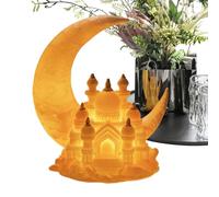 Generico Decorazione Da Tavolo Moschea, 3D Statuetta Luminosa l Medio Oriente, Ornamento Statua, per Collezionisti Vetrina Toeletta Comodino Studio Camera da Soggiorno Ufficio Casa